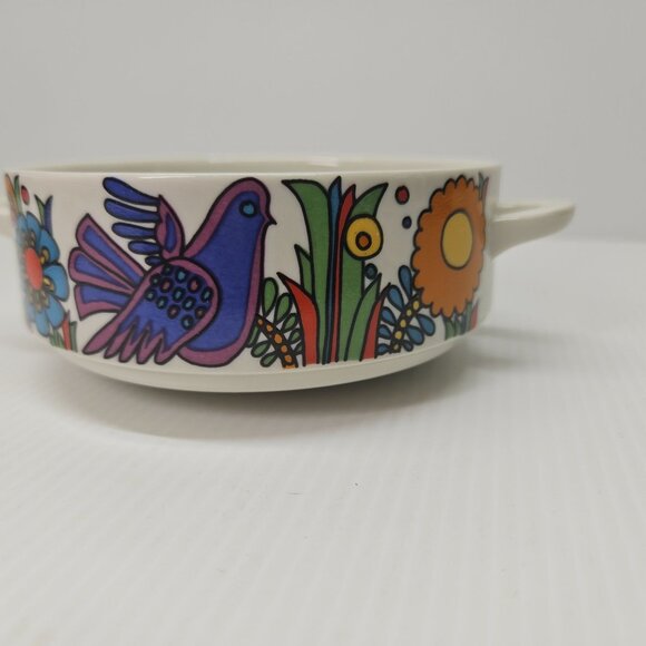 2 Villeroy & Boch Acapulco Flat Cream Soup & Saucer Set Wide Border Milano Shape - Picture 7 of 7